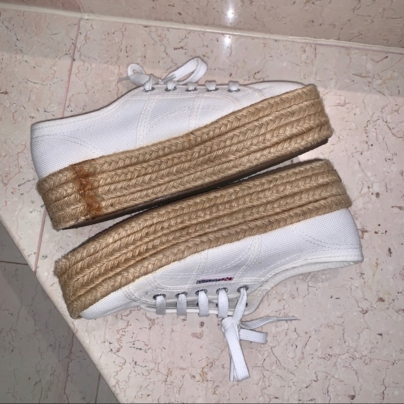 Superga COTROPEW White Platform Espadrille Sneaker - Picture 8 of 8